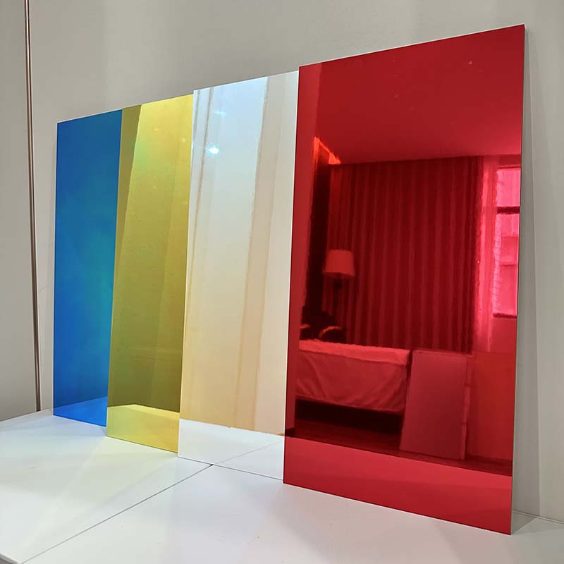 Red mirror carbon crystal wall panel