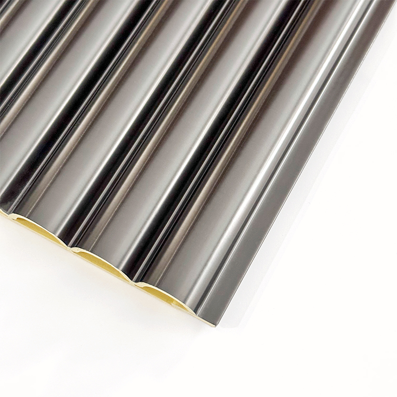  Easy Installation Metallic WPC Fluted Panel Supplier for Indoor 3m