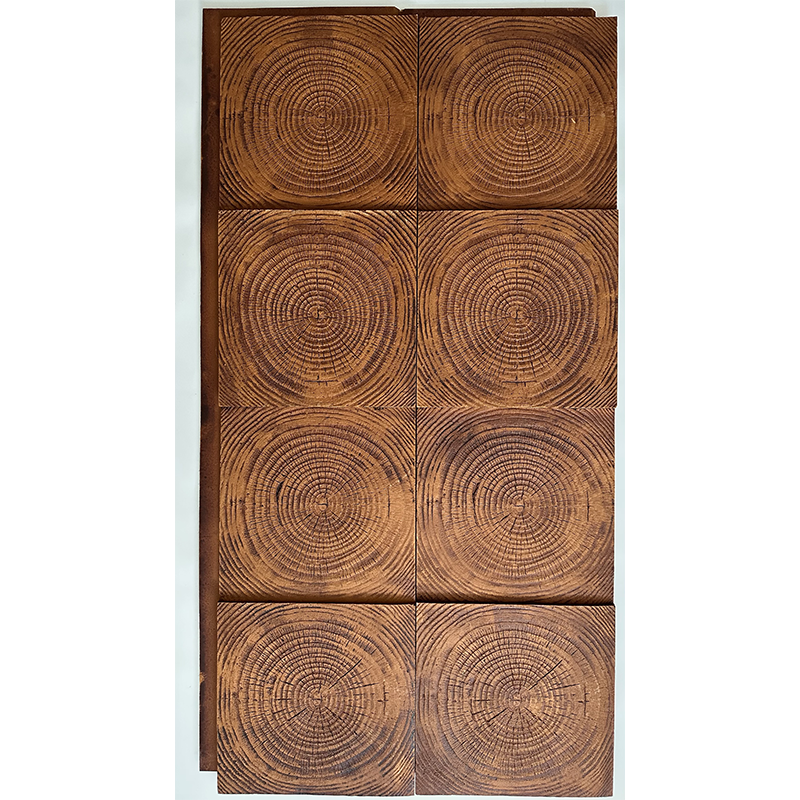 PU Wood Ring Decorative Wall Panel Polyurethane Wood 1200*600*20mm