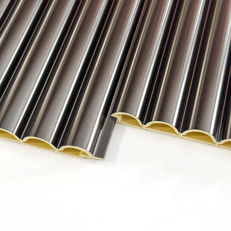  Easy Installation Metallic WPC Fluted Panel Supplier for Indoor 3m