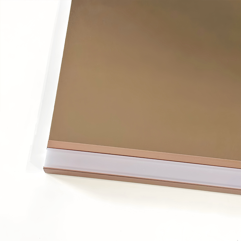 Closing edge line with light for wall panel